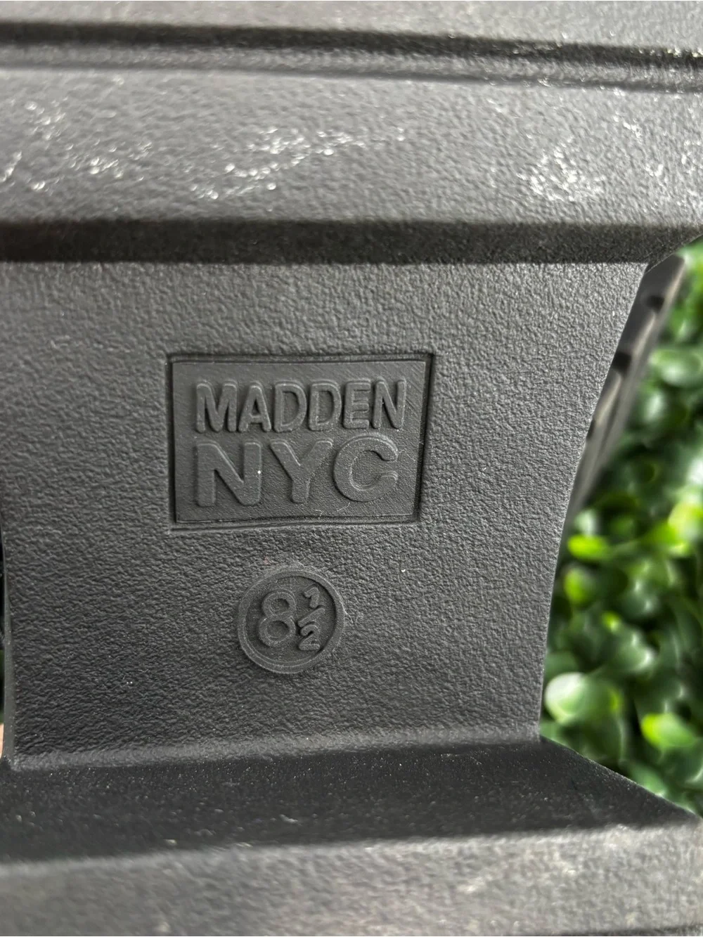 MADDEN NYC Black Leather Mary Jane Loafers with Buckle Strap size 8.5 woman